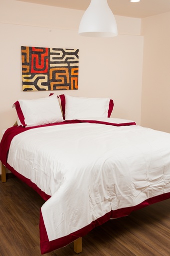 Stitches & Beyound Duvet Cover (Burgundy Frame)
